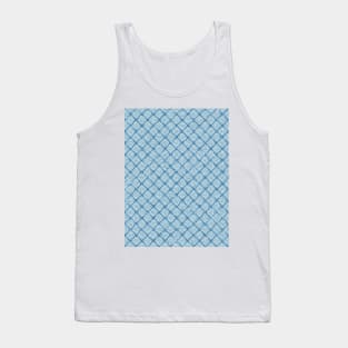 Blue repeat pattern Geometry texture Tank Top